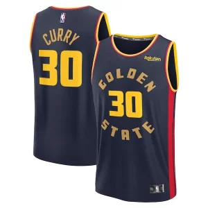 Original Versátil Stephen Curry Golden State Warriors 2024/25 Fast Break Player Jersey City Edition Navy