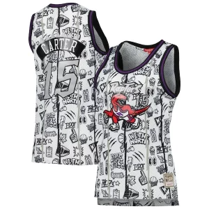 Genial Moderno Atractivo Vince Carter Toronto Raptors Women's 1998 Doodle Swingman Jersey White