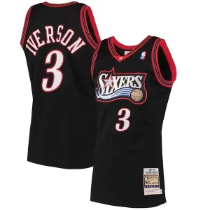 Estupendo Allen Iverson Philadelphia 76ers 1997/98 Hardwood Classics Authentic Jersey Black
