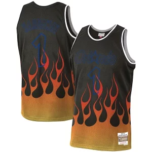 Cool Penny Hardaway Orlando Magic 1994/95 Hardwood Classics Flames Swingman Jersey Black