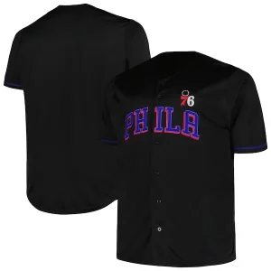 Bonito Fácil de llevar Moderno Philadelphia 76ers Profile Big & Tall Pop Jersey Black