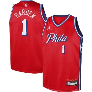 Lujoso James Harden Philadelphia 76ers Jordan Brand Youth Swingman Jersey Statement Edition Red