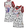Encantador Allen Iverson Philadelphia 76ers Women's 2000 Doodle Swingman Jersey White
