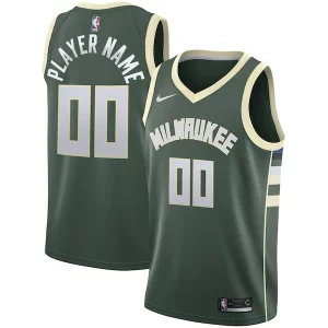 Robusto Milwaukee Bucks Nike Swingman Custom Jersey Green Icon Edition