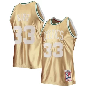 Perfecto Larry Bird Boston Celtics 75th Anniversary 1985/86 Hardwood Classics Swingman Jersey Gold