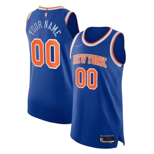 Lujoso New York Knicks Nike 2021/22 Diamond Swingman Authentic Custom Jersey Icon Edition Blue