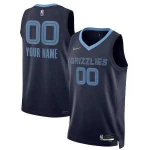 Práctico Memphis Grizzlies Nike 2021/22 Diamond Swingman Custom Jersey Icon Edition Navy
