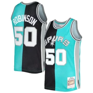 Duradero David Robinson San Antonio Spurs Hardwood Classics 1998/99 Split Swingman Jersey Black/Teal
