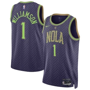 Elegante Original Clásico Zion Williamson New Orleans Pelicans Nike Unisex 2024/25 Swingman Player Jersey City Edition Purple