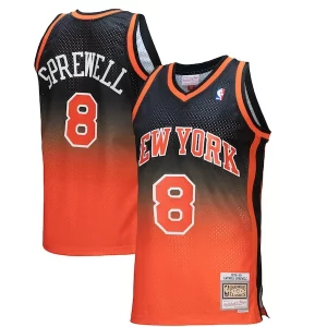 Genial Chulo Estupendo Latrell Sprewell New York Knicks 1998/99 Hardwood Classics Fadeaway Swingman Player Jersey Orange/Black
