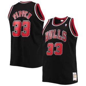 Chulo Scottie Pippen Chicago Bulls Big & Tall Hardwood Classics Swingman Jersey Black/Red
