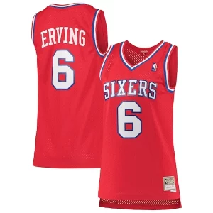 Genial Cool Julius Erving Philadelphia 76ers Women's 1982/83 Hardwood Classics Swingman Jersey Red