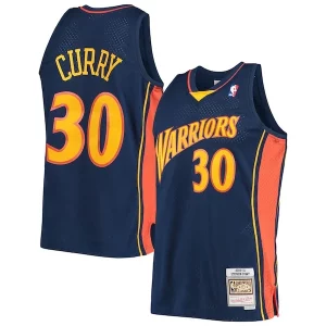 Hermoso Stephen Curry Golden State Warriors Hardwood Classics Swingman Jersey Navy/White