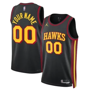 Práctico Atlanta Hawks Jordan Brand Unisex 2022/23 Swingman Custom Jersey Statement Edition Black