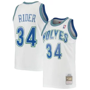 Práctico Isaiah Rider Minnesota Timberwolves 1995/96 Hardwood Classics Swingman Jersey White