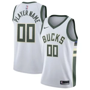 Maravilloso Fácil de llevar Perfecto Milwaukee Bucks Nike 2020/21 Swingman Custom Jersey Association Edition White