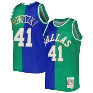 Perfecto Bonito Moderno Dirk Nowitzki Dirk Nowitzki Hardwood Classics 1998/2019 Split Swingman Jersey Blue/Green