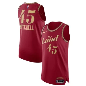 Magnífico Fácil de llevar Práctico Nike Donovan Mitchell Cleveland Cavaliers Authentic Jersey City Edition Wine
