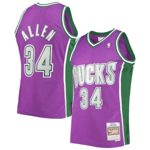 Fantástico Elegante Sofisticado Ray Allen Milwaukee Bucks 2001/02 Hardwood Classics Swingman Jersey Purple