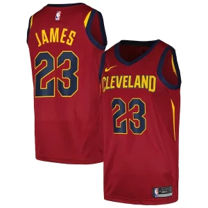 Fácil de llevar Bonito LeBron James Cleveland Cavaliers Nike Swingman Player Jersey Icon Edition Wine