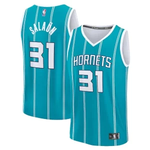 Clásico Versátil Maravilloso Tidjane Salaun Charlotte Hornets 2024 NBA Draft Fast Break Player Jersey Icon Edition Teal