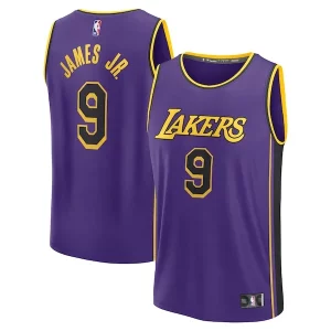 Delicioso Bronny James Los Angeles Lakers Fast Break Replica Player Jersey Statement Edition Purple