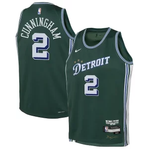 Increíble Fácil de llevar Cade Cunningham Detroit Pistons Nike Youth 2022/23 Swingman Jersey City Edition Green