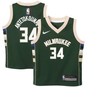 Cool Fantástico Resistente Giannis Antetokounmpo Milwaukee Bucks Nike Preschool Swingman Player Jersey Icon Edition Hunter Green