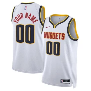 Magnífico Denver Nuggets Nike Unisex Swingman Custom Jersey White Association Edition