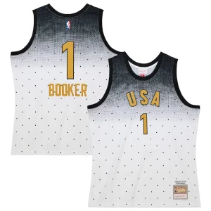 Delicioso Práctico Duradero Devin Booker Team USA 2016 Hardwood Classics Rising Stars Swingman Jersey White