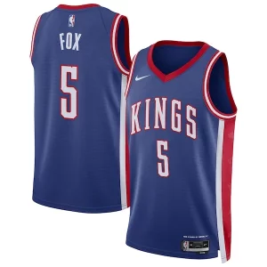 Clásico Moderno De'Aaron Fox Sacramento Kings Nike Unisex 2024/25 Swingman Player Jersey City Edition Blue