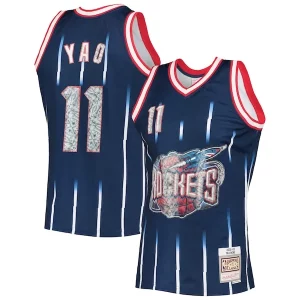 Fantástico Sofisticado Maravilloso Yao Ming Houston Rockets 2002/03 Hardwood Classics NBA 75th Anniversary Diamond Swingman Jersey Navy