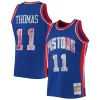 Original Maravilloso Isiah Thomas Detroit Pistons 1988/89 Hardwood Classics NBA 75th Anniversary Diamond Swingman Jersey Blue