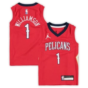 Genial Zion Williamson New Orleans Pelicans Jordan Brand Preschool 2020/21 Fast Break Replica Jersey Statement Edition Red