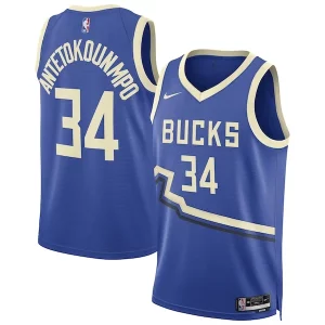 Resistente Lujoso Genial Giannis Antetokounmpo Milwaukee Bucks Nike Unisex 2024/25 Swingman Player Jersey City Edition Royal