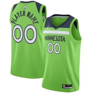 Exquisito Minnesota Timberwolves Jordan Brand Swingman Custom Jersey Statement Edition Green