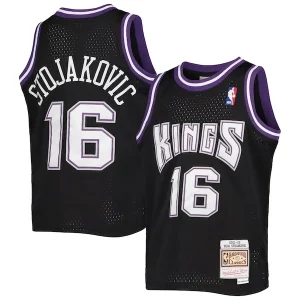 Único Peja Stojakovic Sacramento Kings Youth 2001/02 Hardwood Classics Swingman Jersey Black