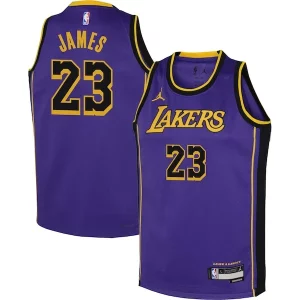 Fácil de llevar Magnífico Original LeBron James Los Angeles Lakers Jordan Brand Youth Performance Swingman Jersey Statement Purple