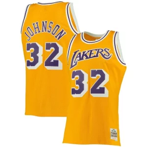 Resistente Único Magic Johnson Los Angeles Lakers 1984/85 Big & Tall Hardwood Classics Swingman Jersey Gold
