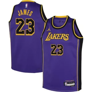 Estupendo Delicioso LeBron James Los Angeles Lakers Jordan Brand Youth Performance Swingman Jersey Statement Purple