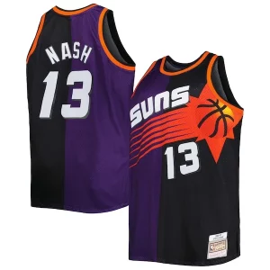 Encantador Steve Nash Phoenix Suns Big & Tall Hardwood Classics 1996/97 Split Swingman Jersey Purple/Black