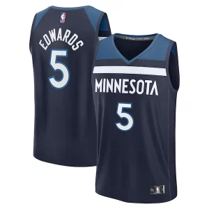 Práctico Increíble Único Anthony Edwards Minnesota Timberwolves Fast Break Replica Player Jersey Icon Edition Navy