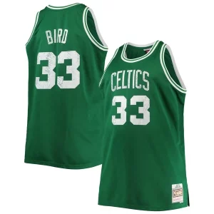 Original Lujoso Larry Bird Boston Celtics Big & Tall 1985/86 NBA 75th Anniversary Diamond Swingman Jersey Kelly Green