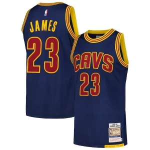 Resistente Comodo Único LeBron James Cleveland Cavaliers 2015/16 Hardwood Classics Authentic Jersey Navy