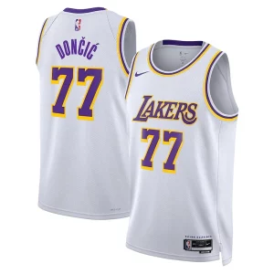 Atractivo Encantador Luka Dončić Los Angeles Lakers Nike Association Edition Unisex Swingman Jersey White