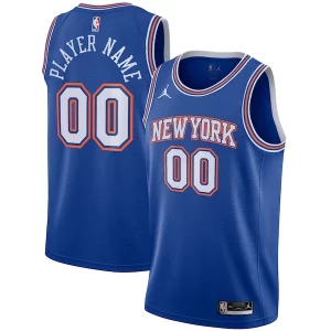 Lujoso New York Knicks Jordan Brand Swingman Custom Jersey Statement Edition Blue