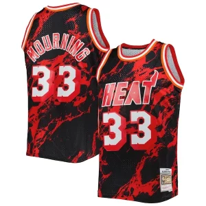 Increíble Magnífico Clásico Alonzo Mourning Miami Heat 1996/97 Hardwood Classics Marble Swingman Jersey Black