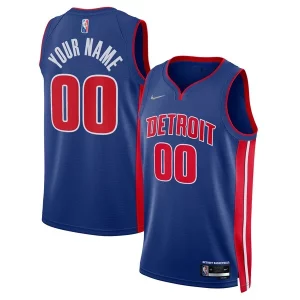 Versátil Cool Detroit Pistons Nike 2021/22 Diamond Swingman Custom Jersey Icon Edition Blue