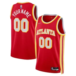 Exquisito Práctico Atlanta Hawks Nike 2021/22 Diamond Swingman Custom Jersey Icon Edition Red