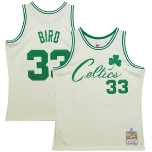 Ideal Robusto Larry Bird Boston Celtics Chainstitch Swingman Jersey Cream